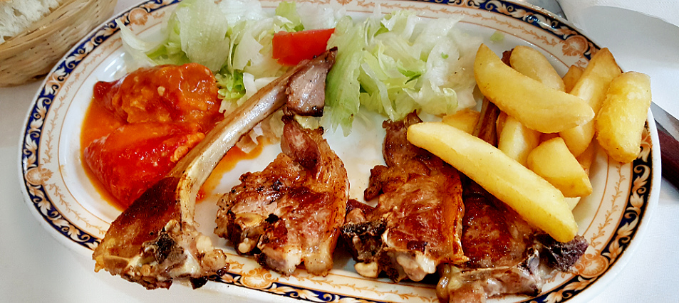 Granada, Spain. Milk fed lambchops