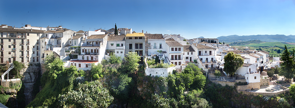 Island Plateau Ronda is located at the edge of a cliff 120 m (393 feet) deep and 70 m. (230 feet) wide