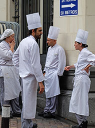 Chef's smoke break, Madrid