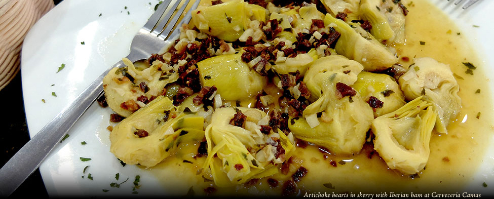 Artichoke hearts in Sherry, Foodies in Andalucia