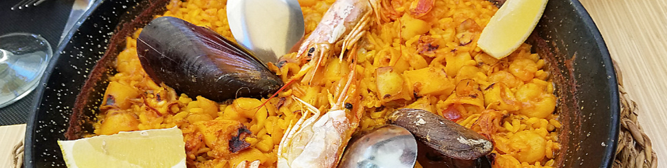 Seafood paella Valencia Spain